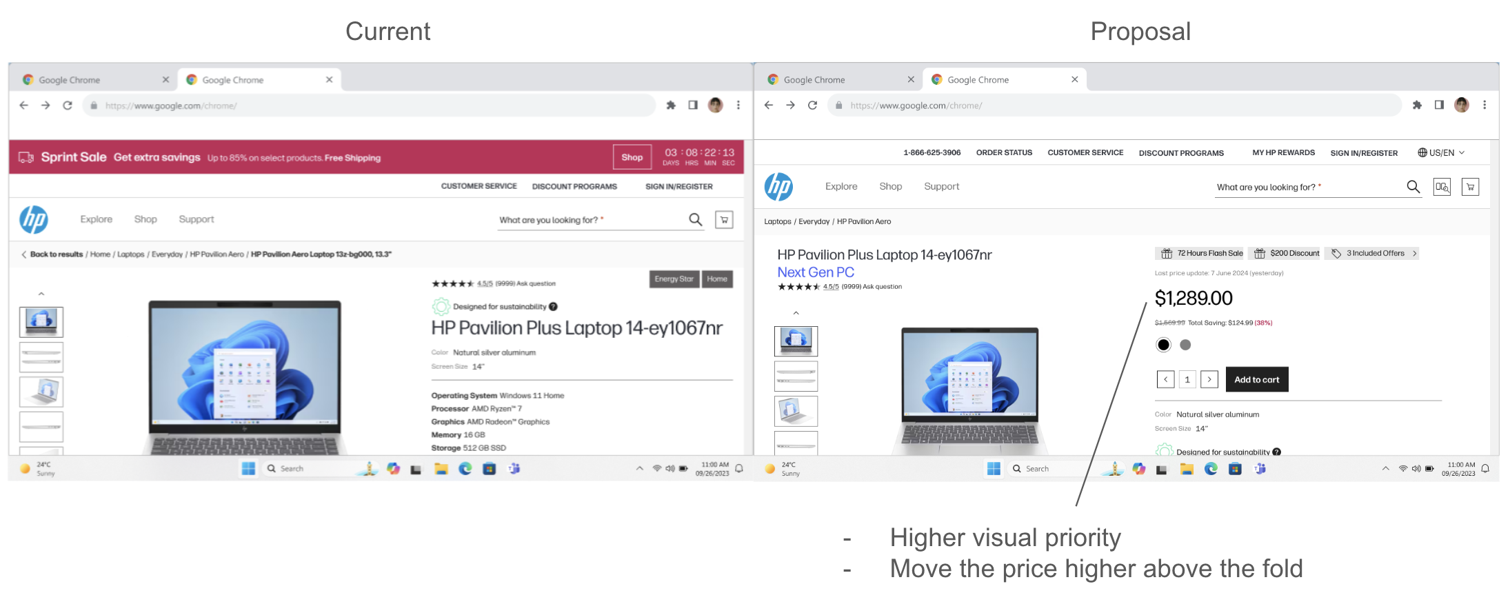 Pricing improvements